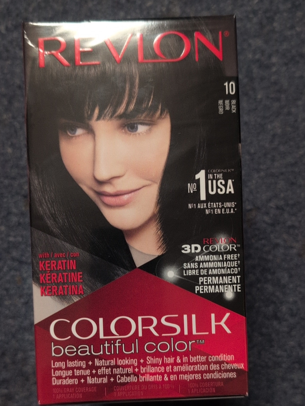 Revlon ColorSilk Permanent Hair Color - Black (10) Pack Of 3